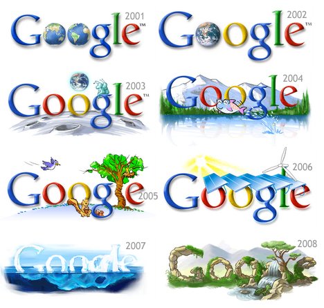 google earthday logos